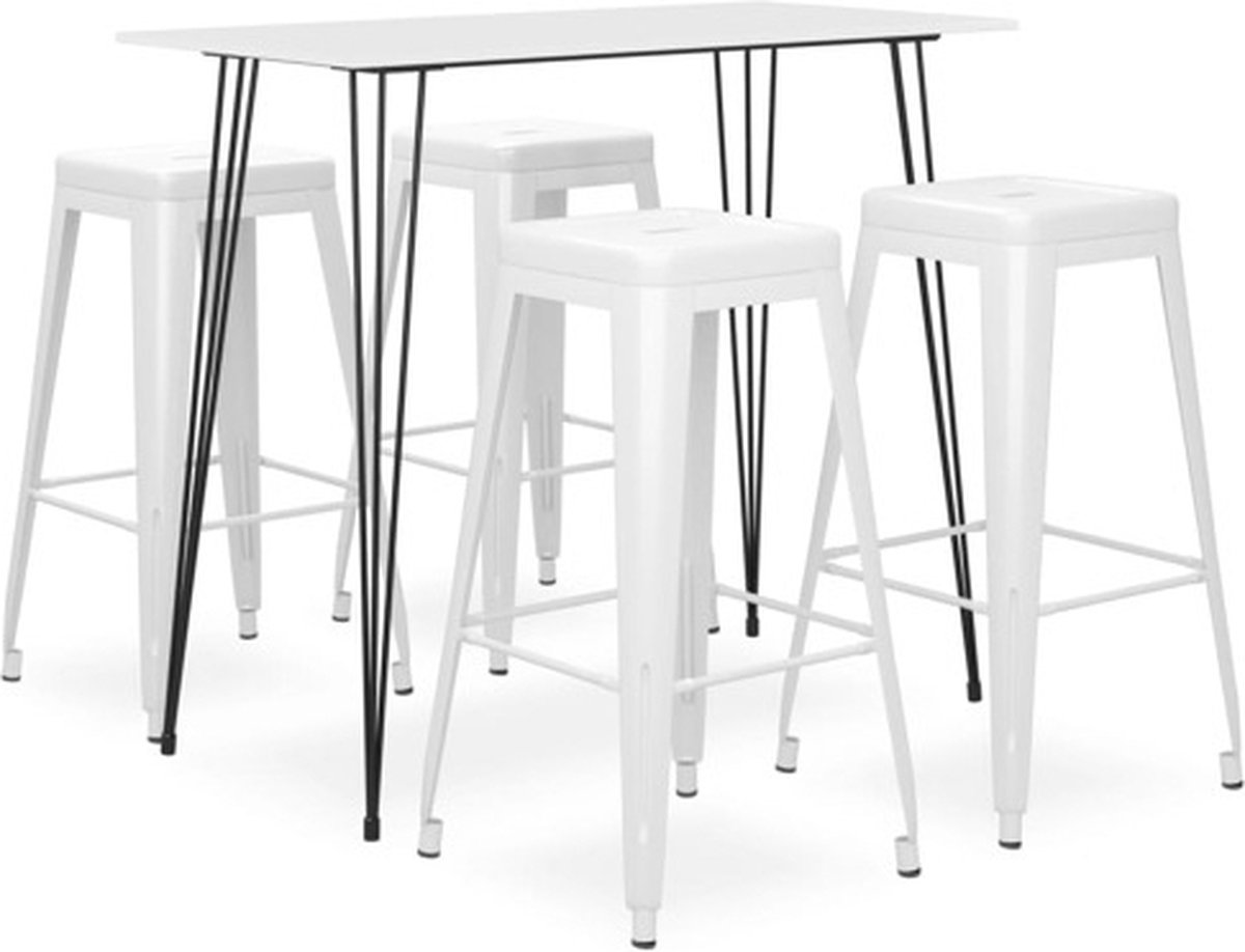 vidaXL - 5-delige - Barset - wit