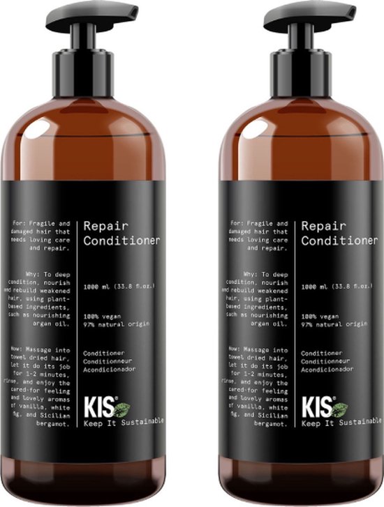 KIS Green Volume Shampoo – Volumenwunder Für Feines Haar – 1000ml, Sulfatfrei & Vegan