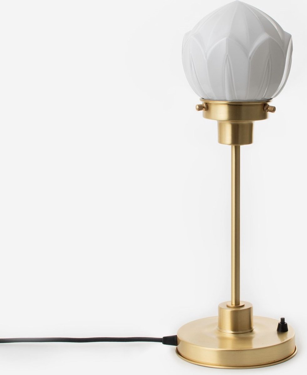 Art Deco Trade - Slanke Tafellamp Lotus 20's Messing