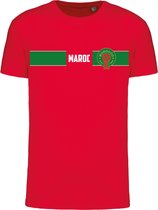 T-shirt Thuis Marokko | Rood Marokko Shirt | WK 2022 Voetbal | Morocco Supporter | Rood | maat XL