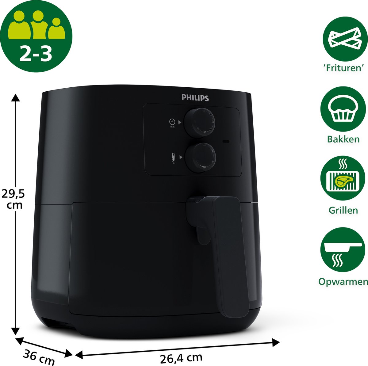 Philips HD9925/01 Airfryer Kit plat de cuisson, Muffincups