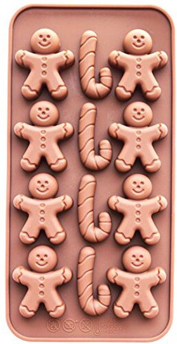 chocoladevorm Peperkoek Mannetje siliconen vorm voor ijsklontjes chocolade fondant