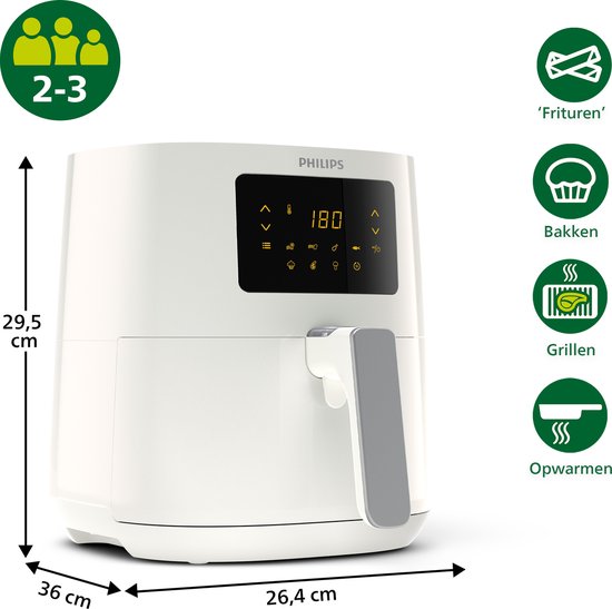 Philips Airfryer Essential HD9252/00 - Hetelucht friteuse - Wit | bol.com