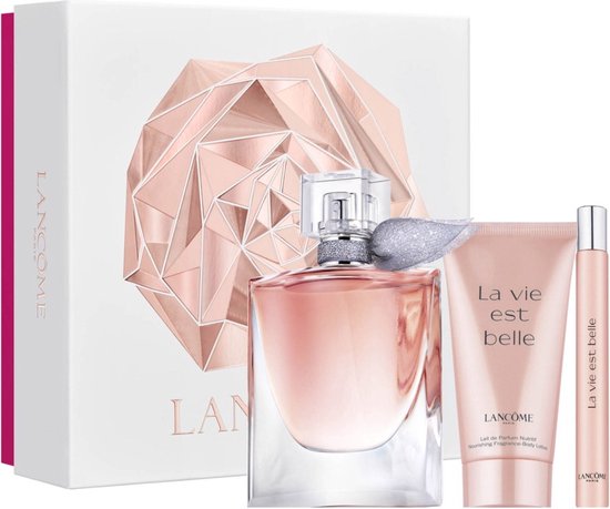Lancome La Vie est Belle – Geschenkset – 50 ml Eau de parfum + 10 ml Pocketspray + 50 ml Body Lotion