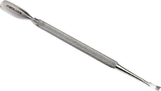 Foto: Medluxy bokkenpoot rvs 13 cm cuticle pusher nagelriemduwer bokkenpootje 