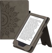 kwmobile flip cover geschikt voor Kobo Clara 2E - Book case met magnetische sluiting - Hoes voor e-reader in grijs