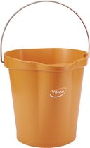 Vikan Emmer 56867 - 12 Liter - Oranje - Stevige Emmer - Chemicaliën bestendig - Maximaal 100°C - Geschikt voor Voedselverwerking en Schoonmaakwerkzaamheden