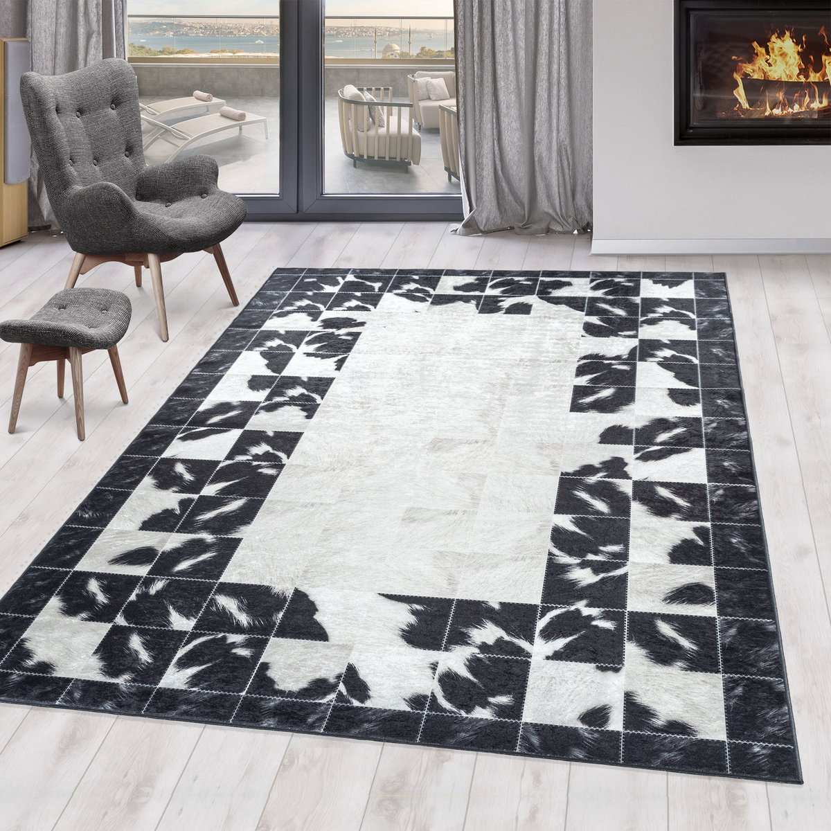Ayyildiz Fiesta vloerkleed 80x250cm zwart 4307