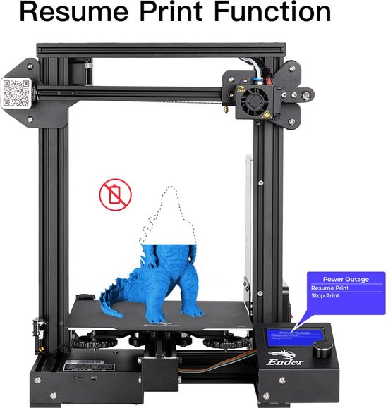 3D-Printer met verwijderbare oppervlakteplaat en UL-genoteerde voeding ...