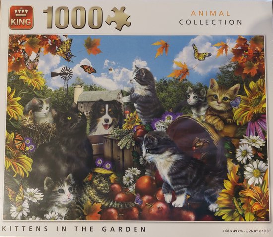 King - Puzzle - Chatons dans le jardin - 1000 pièces | bol.com