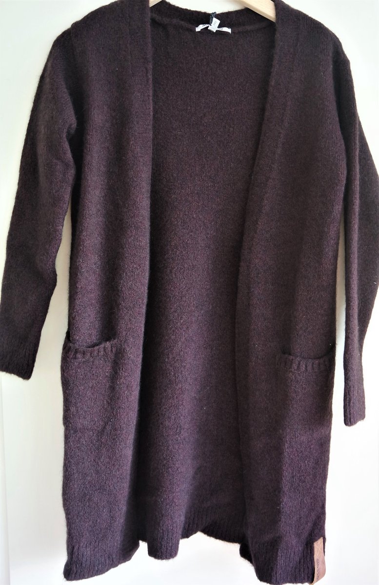 Cardigan vest Moscow - Dark Burundy Melange - Maat 140