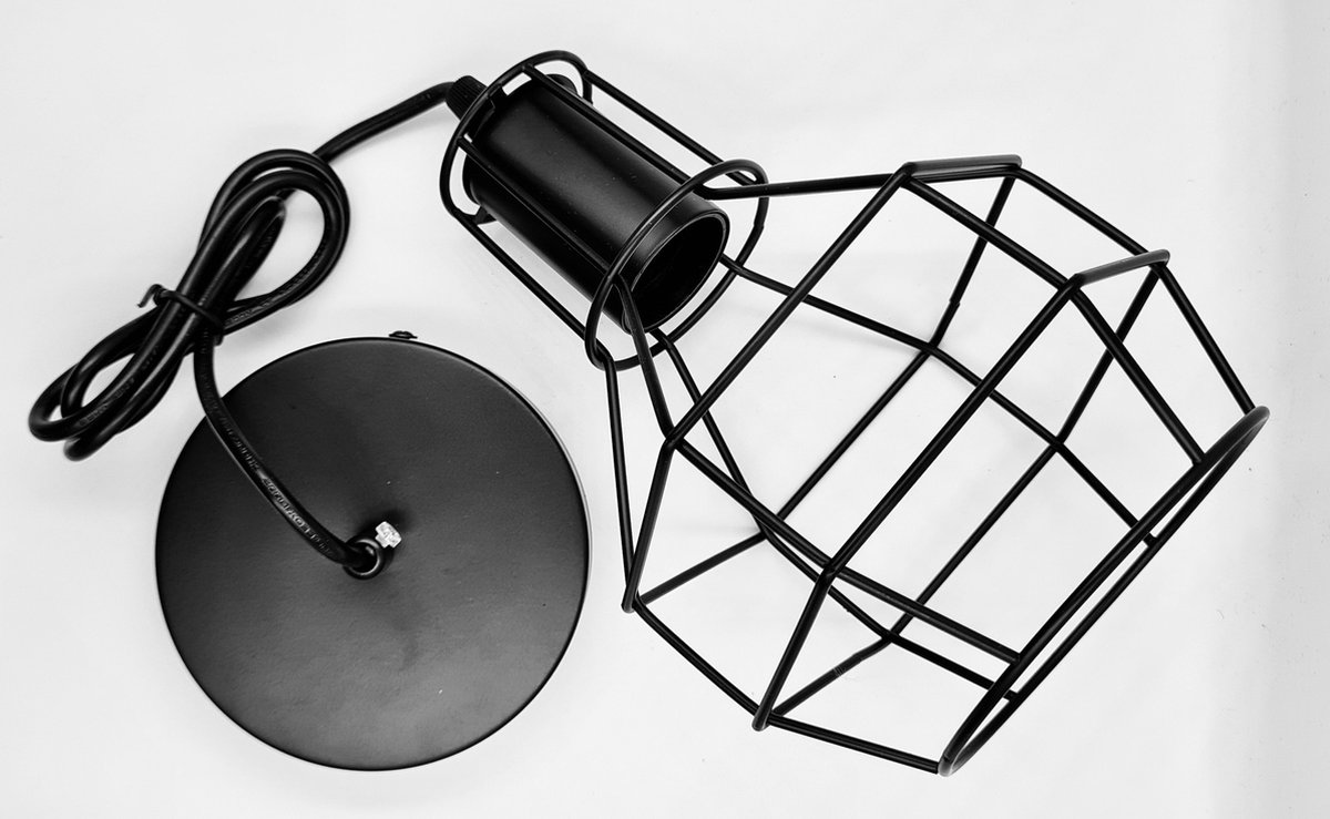 Quick retail - hanglamp - Ø15 cm - 1xE27 - zwart