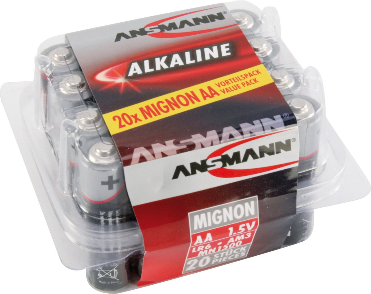 ANSMANN 20-box AA Alkaline Batterijen