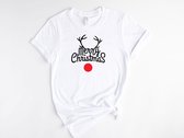 Lykke Merry Christmas T-Shirt | Kerst | Mannen - Vrouwen - Unisex | Katoen | Wit | Maat  XL