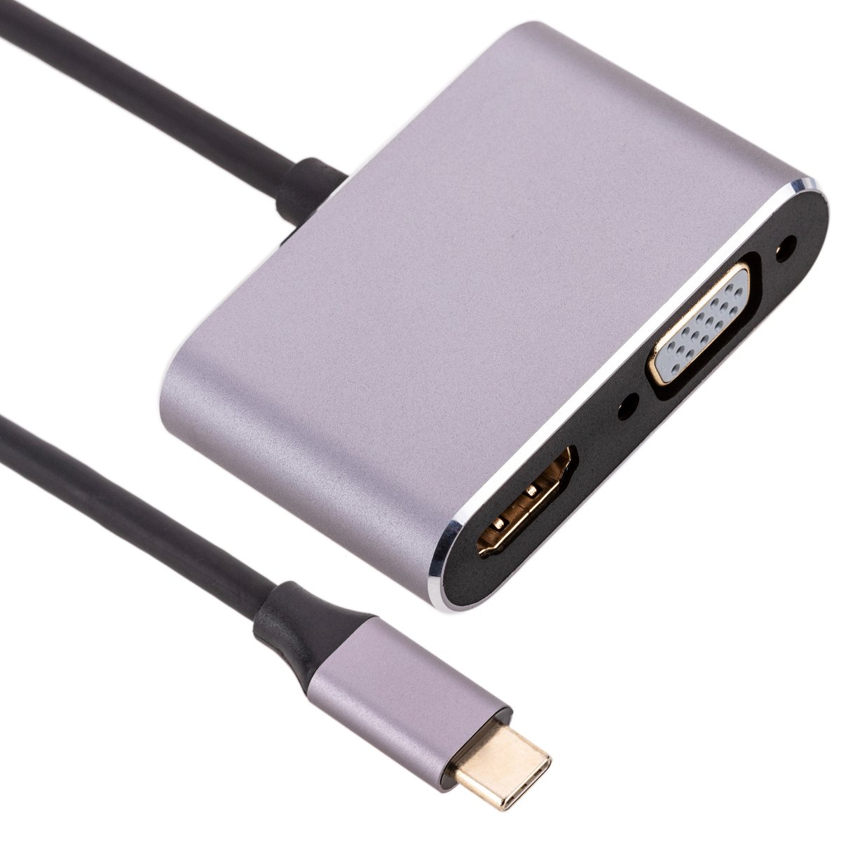 BeMatik - USB 3.1 Type C naar VGA en HDMI-converter