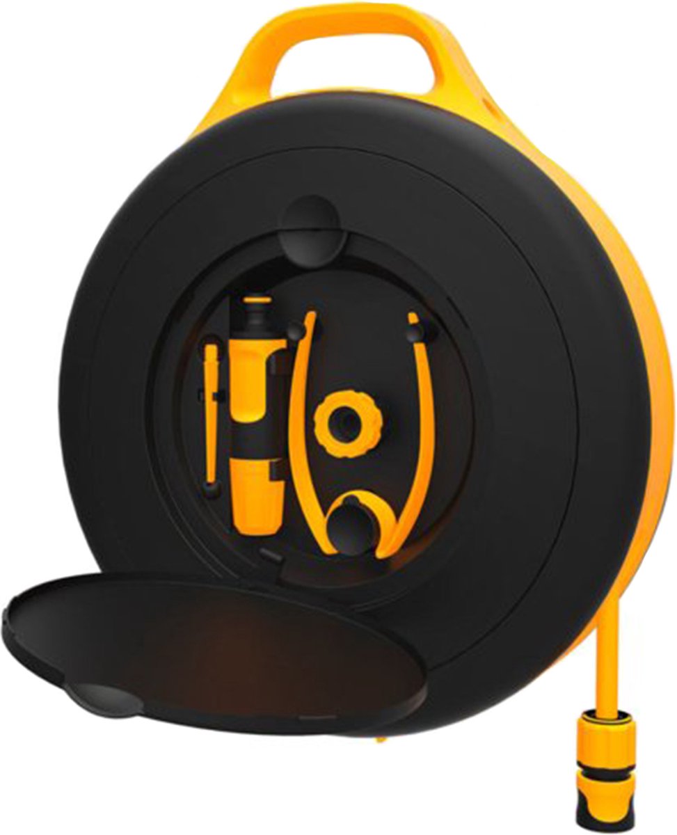 Fiskars Slanghaspel S + Wandbevestiging set - 15 Meter
