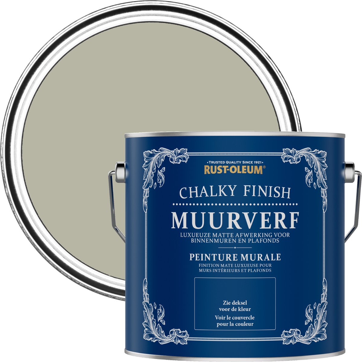 Rust-Oleum Grijs Chalky Finish Muurverf - Tanglewood 2,5L
