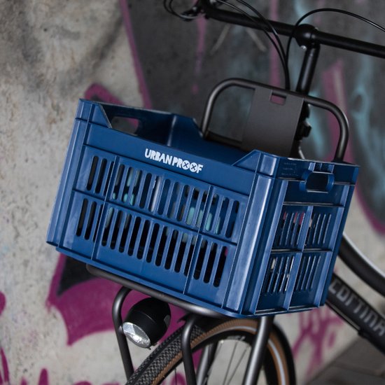 Productie sector Haringen Gerecyclede fietskrat Urban Proof 30 liter - donkerblauw | bol.com