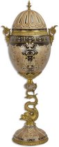 Pot - Pot en faïence - Dragon en bronze - 84,3 cm de haut