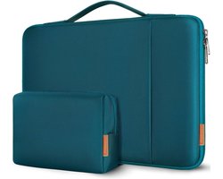14 inch laptoptas, hoes, waterdichte laptopsleeve, PC case, notebookbeschermhoes voor 15 inch MacBook Pro/14 Acer Swift 3/HP Chromebook 14 Pavilion x360/lenovo ThinkPad X1 Carbon, turquoise