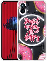 Nothing Phone (1) Hoesje Donut Worry - Designed by Cazy