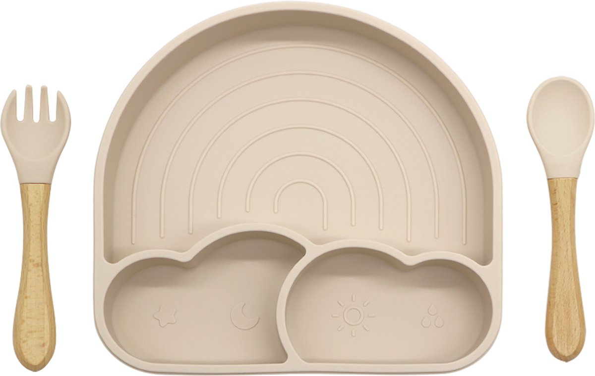 Complete Siliconen Eetset Baby Met Bord, Kom, Slab, Beker En Bestek Bpa Vrij Complete Siliconen Eetset Baby Met Bord, Kom, Slab, Beker En Bestek Bpa Vrij