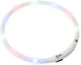 LED EASYDOG halsband - Wit / RGB - inkortbaar 20 tot 70 CM - oplaadbaar