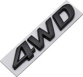 Auto Embleem 4WD Zwart - Zelfklevende Badge - 4WD Embleem - universeel/alle automerken - 4 Wheel Drive - Auto Accessoires