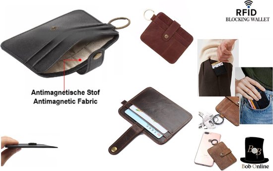 STILORD 'Devin' Small Key Case Leather Vintage Card Holder RFID Wallet STILORD 'Devin' Small Key Case Leather Vintage Card Holder RFID Wallet