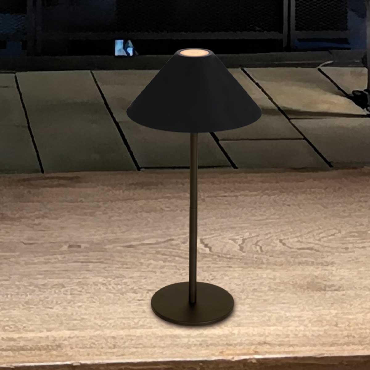 Tafellamp - Bussandri Limited - Modern - Glas - Modern - LED - L: 19,5cm - Voor Binnen - Woonkamer - Eetkamer - Zwart