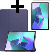Hoes Geschikt voor Lenovo Tab P11 Pro Hoes Luxe Hoesje Case Met Uitsparing Geschikt voor Lenovo Pen Met Screenprotector - Hoesje Geschikt voor Lenovo Tab P11 Pro Hoes Cover - Donkerblauw .