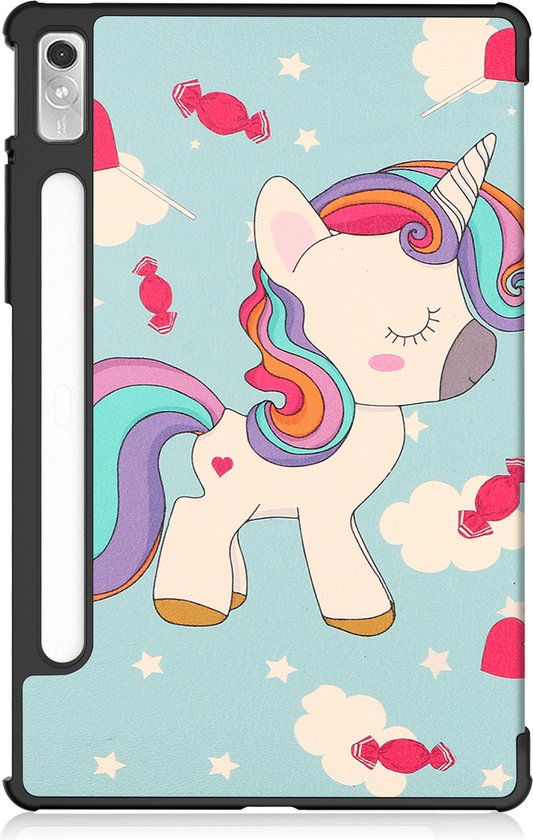 Étui Lenovo Tab P11 Pro (2e génération) Bookcase avec découpe pour stylo Lenovo - Étui Lenovo Tab P11 Pro Book Case Cover - 11,2 pouces - Licorne