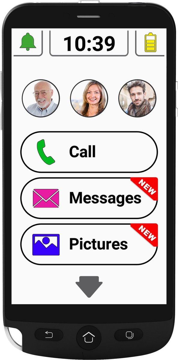 SwissVoice Senioren Smartphone Android - Nederlands menu - Geschikt voor iedere provider- 2 jaar garantie