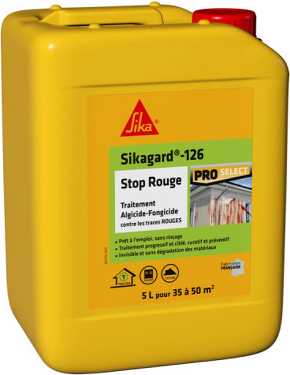 SIKA Algen- en schimmelbestrijding - Sikagard-126 Stop Rood - 5L