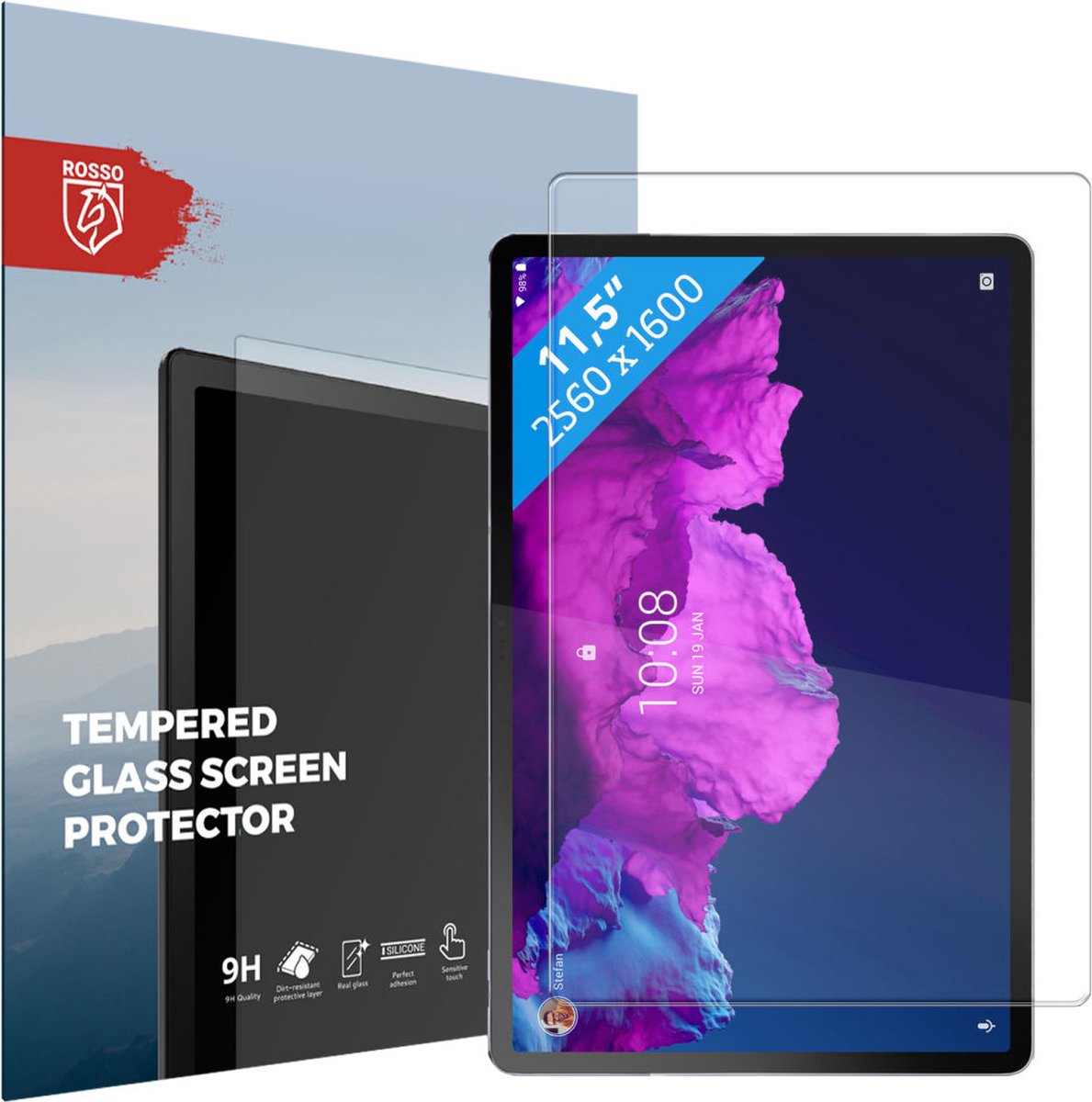 Rosso Tempered Glass Screen Protector Geschikt voor Lenovo Tab P11 Pro | Beschermlaag | Glasplaatje | 9H Hardheid | Gehard Glas | Beschermglas