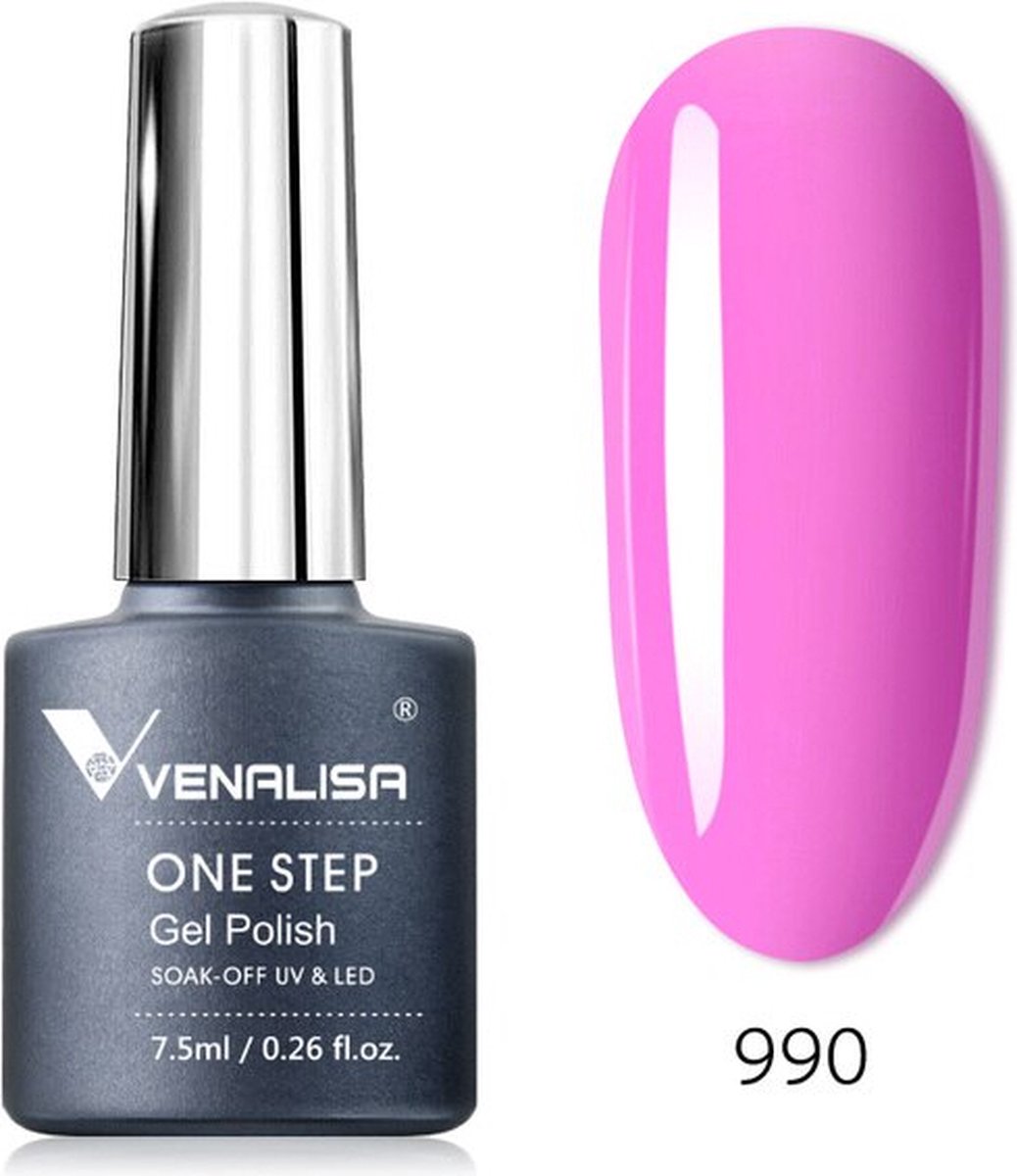 3-in-1 UV Gel Polish One Step Soak Off Gellak 990 Violet Dark