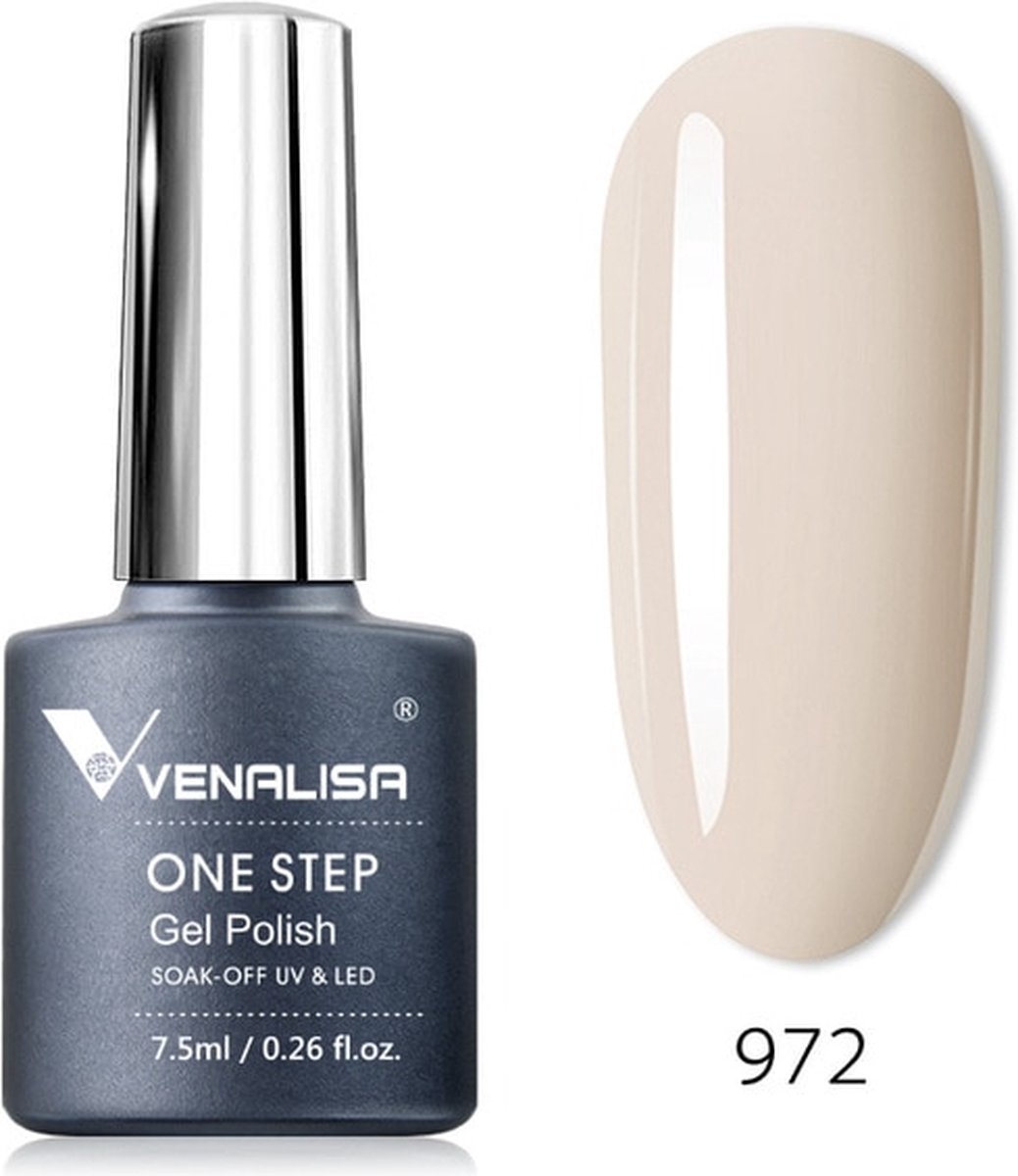 3-in-1 UV Gel Polish One Step Soak Off Gellak 972 Pearl White
