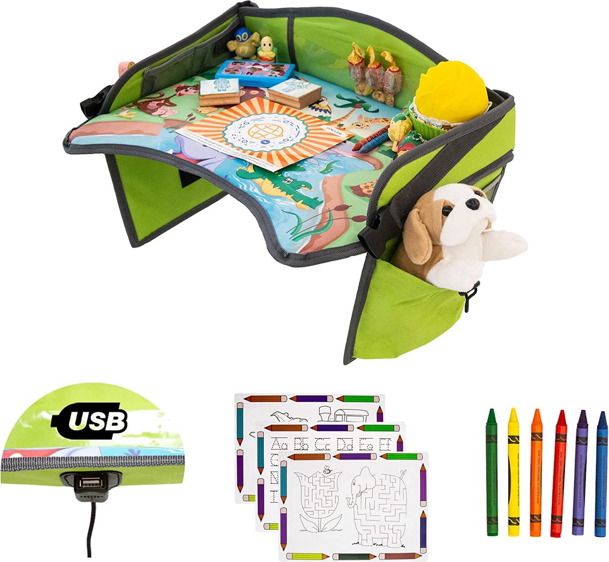 Tablette Pour Voiture KXXK Plateau De Voyage Pour Enfant | Plateau De Siège De Voiture Pour Voyage - Plateau De Voyage Buc-ees Texas
