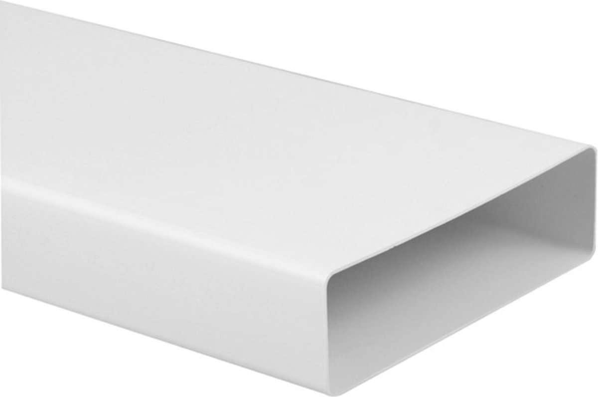 Nedco kanalensysteem buisstuk 204x60mm - 1000mm - kunststof - wit (geseald verpakt)