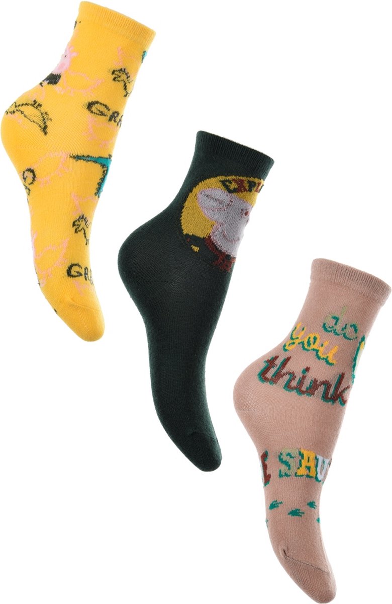 Peppa Pig - sokken Peppa Pig - jongens - 3 paar - maat 31-34