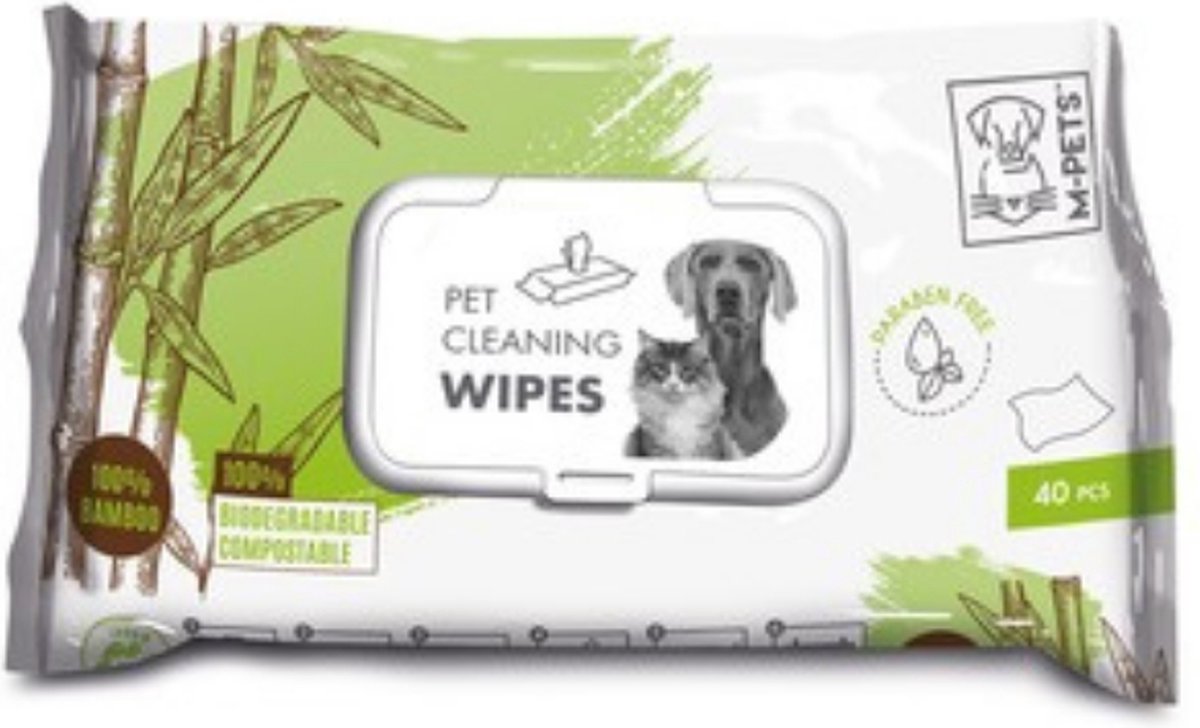 M-Pets Wipes Bamboo - 40 stuks