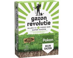 Pokon Gazon Revolutie 1kg - Gazonmest - Graszaad - Bodemverbeteraar - Voor 20m² - Resultaat Binnen 15 Dagen