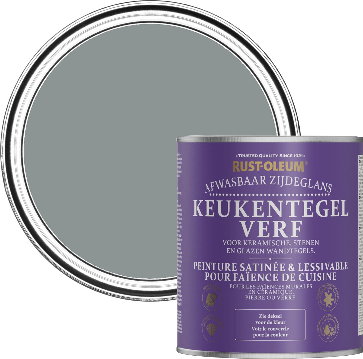 Rust-Oleum Donkergrijs Keukentegelverf Zijdeglans - Leisteen 750ml