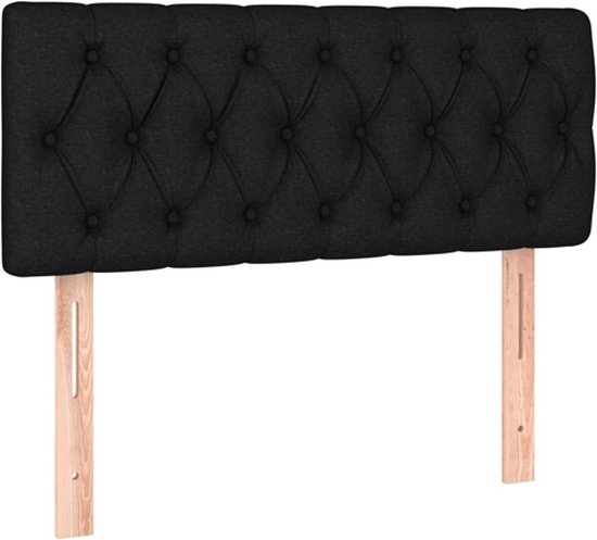 vidaXL Tête de lit Noir 90 x 7 x 78/88 cm Tissu