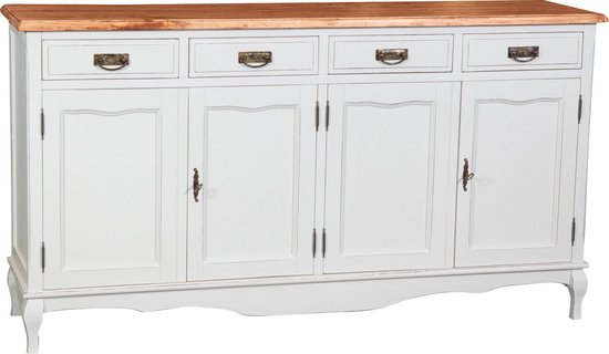 Dressoir creme wit - Cala - grenenhout - 131x43x87 hoog - C3