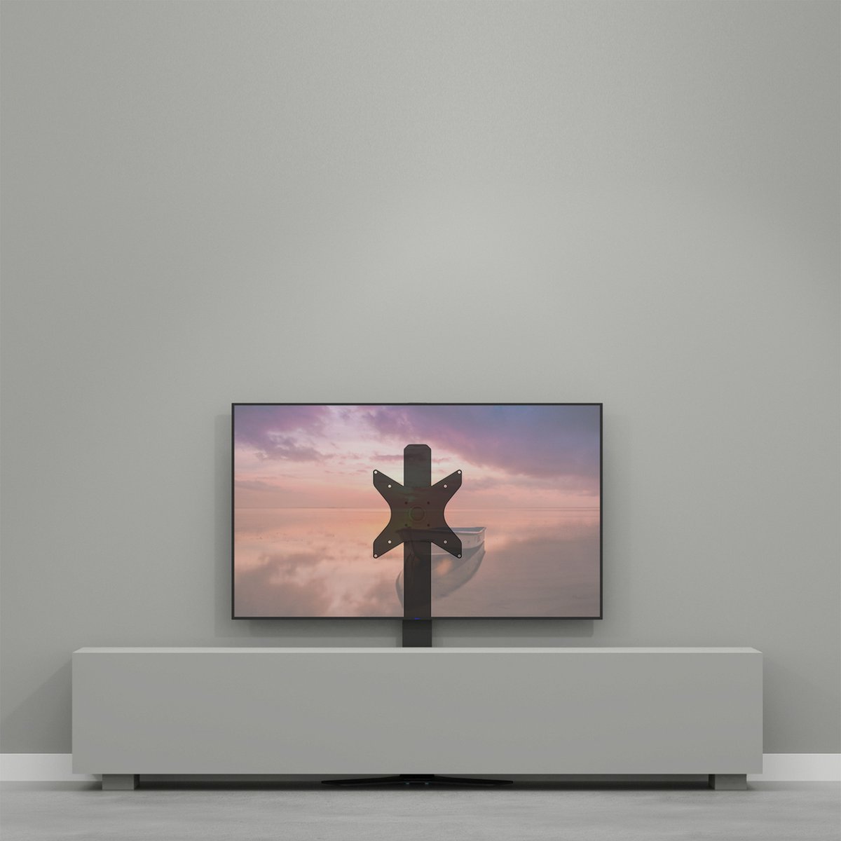 Cavus Hybrid 120B - Tv Muurstandaard - Televisie ophangen zonder boren - Geschikt tot 65 Inch televisie t/m 25 kg - VESA 300x300