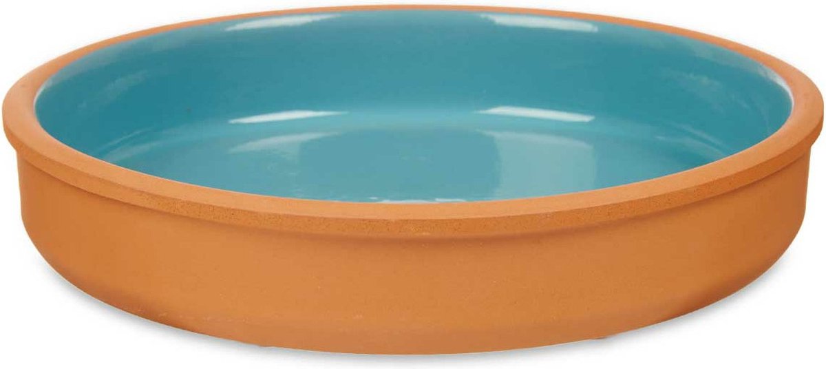 La Dehesa - Tapas/hapjes serveren/oven schaal terracotta/blauw 23x4 cm