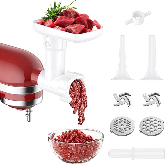 Oh Nieuwjaar financiën COFUN Vleesmolen-opzetstuk voor KitchenAid keukenmachine, vleesmolen voor  Kitchenaid... | bol.com