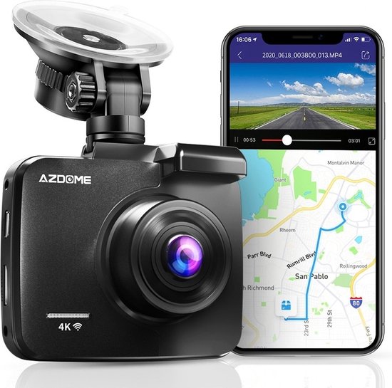 AZDOME 4-kanaals dashcam, 4K 1080P 3-kanaals dashcamera voor auto's AZDOME 4-kanaals dashcam, 4K 1080P 3-kanaals dashcamera voor auto's