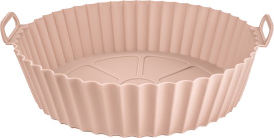JAP Airfryer Siliconen bakvorm - Geschikt voor heteluchtfriteuse, oven en magnetron - Vaatwasserbestending - XL en XXL accesoires bakje - Mand roze